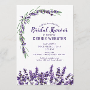 Invitation Fiançailles Mariage Lavender Lilac violet