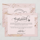 Invitation Fiançailles Mariage Nous sommes mariés / Annonce d (Devant / Derrière)