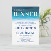 Invitation Fiançailles Mariage Ocean Waves (Debout devant)