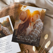 Invitation Fiançailles Mariage photo Simple Script 2