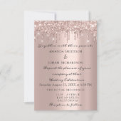 Invitation Fiançailles mariage Rose Gold Blush Drives Blush (Devant)