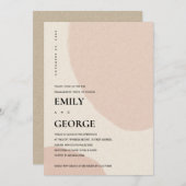 INVITATION FIANÇAILLES MODERNE ABSTRAIT DOFT BLUSH (Devant / Derrière)