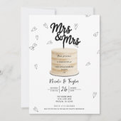 Invitation Fiançailles noir et blanc de Mrs. & Mrs. Cake & He (Devant)