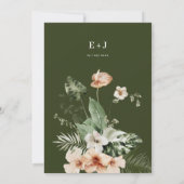 Invitation Fiançailles pastel hibiscus boho tropical (Dos)