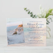 Invitation Fiançailles Photo Beach Wedding (Debout devant)
