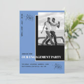 Invitation Fiançailles photo contemporain Classic Bold Invita (Debout devant)