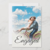 Invitation Fiançailles Photo Élégant Simple Script Moderne (Devant)