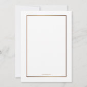 Invitation Fiançailles photo Gold Frame (Dos)