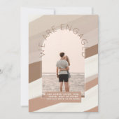 INVITATION FIANÇAILLES PHOTO MODERNE - Couleurs mi (Devant)