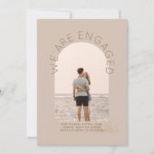 INVITATION FIANÇAILLES PHOTO MODERNE - Couleurs mi (Devant)