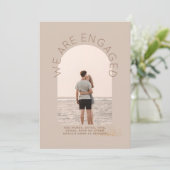 INVITATION FIANÇAILLES PHOTO MODERNE - Couleurs mi (Debout devant)