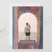 INVITATION FIANÇAILLES PHOTO MODERNE - Couleurs mi (Devant)