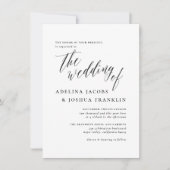 Invitation Fiançailles photo noir et blanc Mariage photo (Devant)