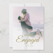 Invitation Fiançailles Photo Overlay Moderne Élégant Simple (Devant)