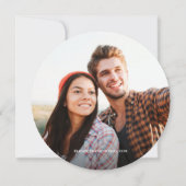 Invitation Fiançailles photo Wood Grain Rustic Mariage (Dos)