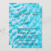Invitation Fiançailles Pool Party (Devant / Derrière)