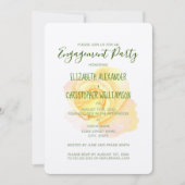 Invitation Fiançailles Pretty Yellow Rose (Devant)