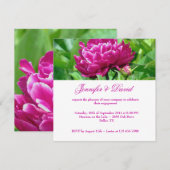 Invitation Fiançailles Red Peony (Devant / Derrière)