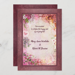Invitation Fiançailles romantique ou Mariage