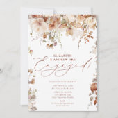 Invitation Fiançailles Rustique Boho Garden Flowers (Devant)