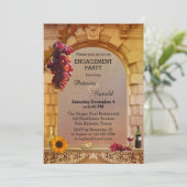 Invitation Fiançailles sur le thème du vin de la v (Debout devant)