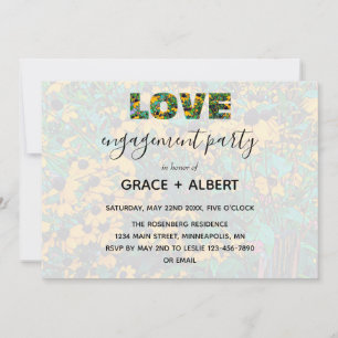 Invitation Fiançailles Susan LOVE aux yeux Brown