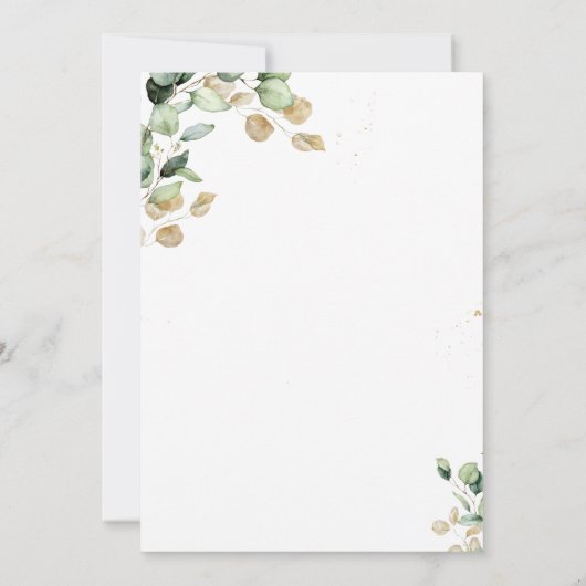 Invitation Fiançailles végétal Eucalyptus (Dos)