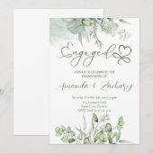 Invitation Fiançailles verdure  (Devant / Derrière)