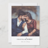 Invitation Fiançailles vert Boho Sage Sauvez la date (Dos)