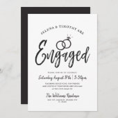 Invitation Fiancé| Style de lettre de script| Minimal (Devant / Derrière)