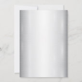 Invitation Fianté Aquarelle Fleurs blanches Argent (Dos)