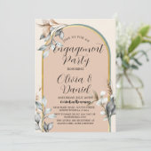 Invitation Fianté Couples Douche Neutres Romantique (Debout devant)