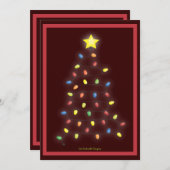 Invitation Ficelle d'arbre de Noël de fête de vacances de (Devant / Derrière)
