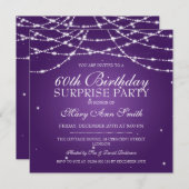 Invitation Ficelle de fête d'anniversaire de surprise des (Devant / Derrière)