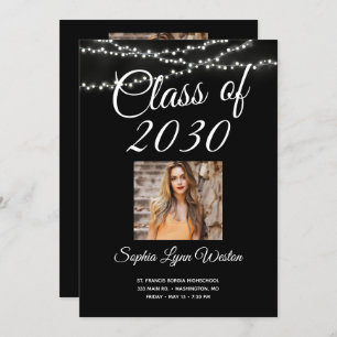 Invitation Ficelle de photo d'obtention du diplôme de