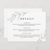 Invitation Fiche de boîtier détaillée de feuille de feuillet (Devant / Derrière)