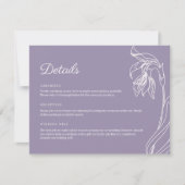 Invitation Fiche de boîtier Détails de la feuille de fleurs d (Devant)