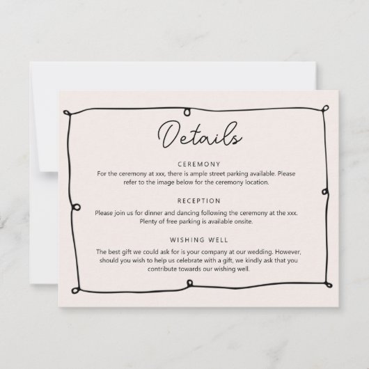 Invitation Fiche de fermeture de la bordure en blanc (Devant)