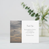 Invitation Fiche de note plat pour les funérailles de plage / (Debout devant)