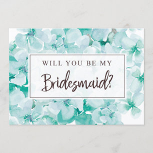 Invitation Fiche de proposition de Bridesmaid Turquoise
