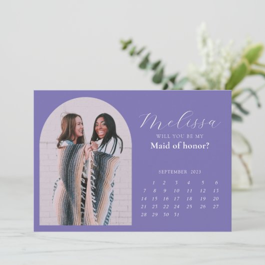 Invitation Fiche de proposition d'une servante d'arche pourpr (Debout devant)