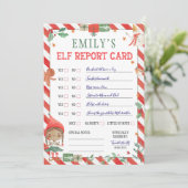 Invitation Fiche de rapport des elfes de Noël (Debout devant)