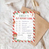 Invitation Fiche de rapport des elfes de Noël