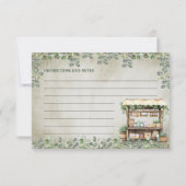 Invitation Fiche de recettes de la ferme agricole de marché (Dos)