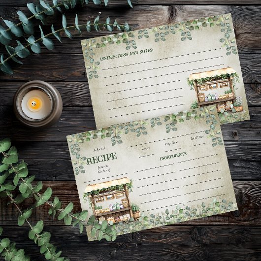 Invitation Fiche de recettes de la ferme agricole de marché