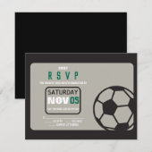 Invitation Fiche de réponse de l'invitation de SOCCER Bar Mit (Devant / Derrière)