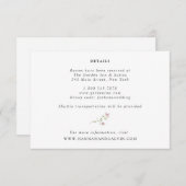Invitation Fiche détaillée du Mariage Fleur sauvage (Devant / Derrière)