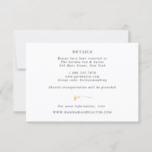 Invitation Fiche détaillée du Mariage Fleur sauvage