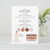 Invitation Fiche d'information du Mariage du script de signat (Debout devant)