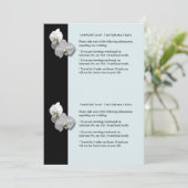 Invitation Fiche d'information sur les orchidées blanches (Debout devant)